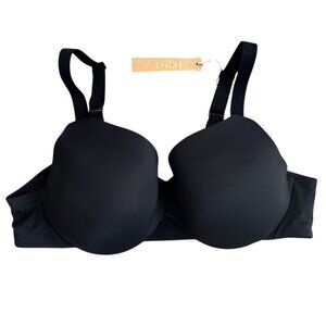 SKIMS Full Coverage Lightly Lined Bra Size 34D Onyx Black Smoothing Intimates